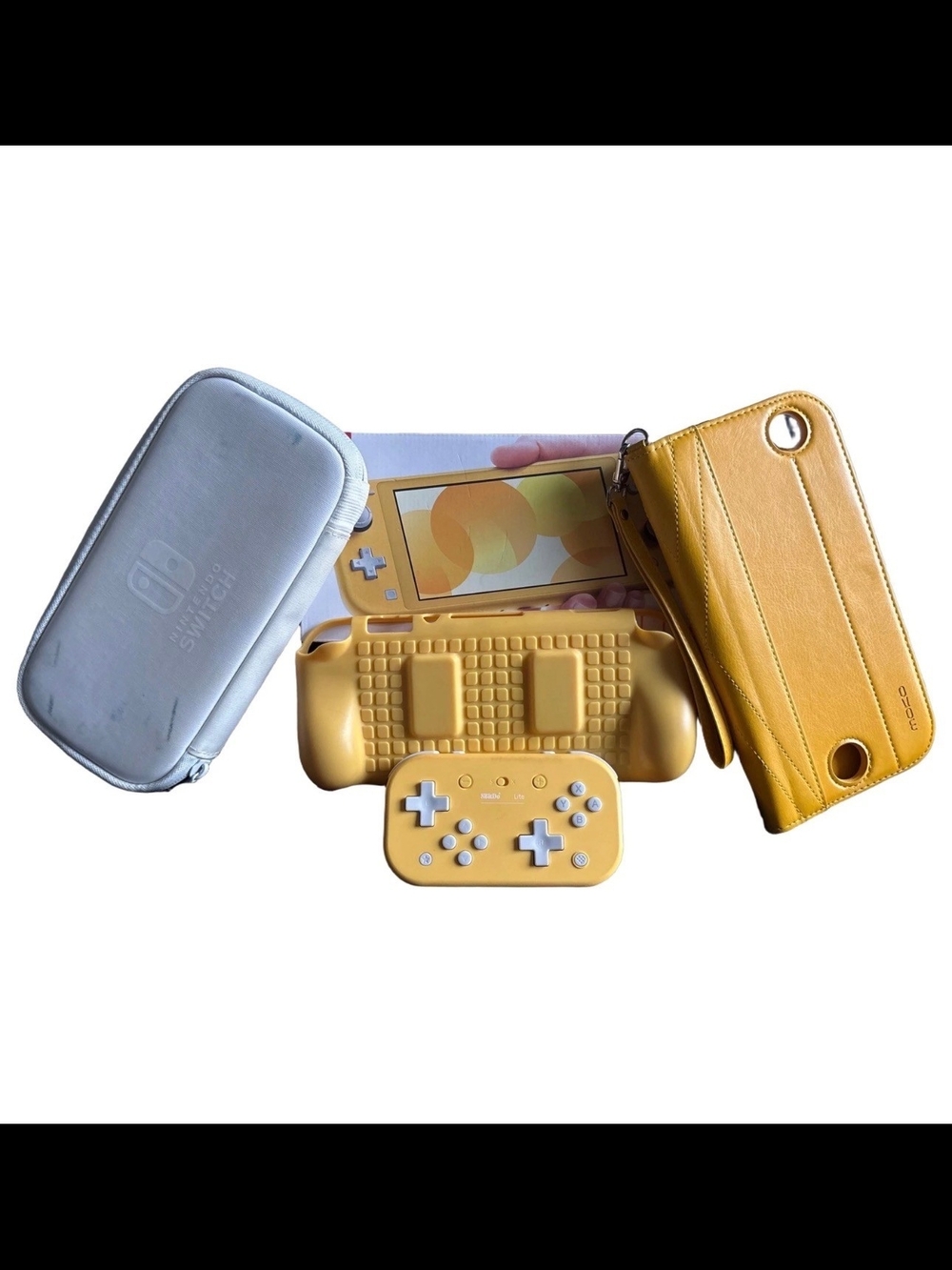 Nintendo Switch Lite Yellow Handheld Console Bundle with Accessories